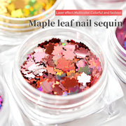 Maple Leaf Shaped B Nail Sequins Available in 6 designs Nail Sequins