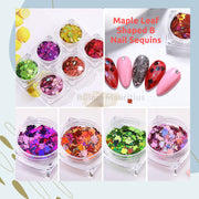Maple Leaf Shaped B Nail Sequins Available in 6 designs Nail Sequins