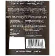 mCaffeine Coffee Body Wash with Brazil Nut Oil 300 ml | Deep Cleansing | Daily-Use Shower Gel for Men and Women with