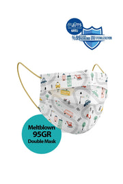 Medizer Kids Surgical Disposable Face Mask | Vehicles | KMB06 Personal Protective Equipment (PPE)