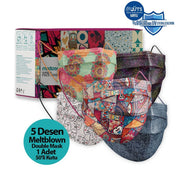 Medizer Mouds Patterned Series Surgical Disposable Face Mask | Orange Dmb101 Personal Protective