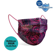 Medizer Mouds Patterned Series Surgical Disposable Face Mask | Purple Dmb03 Personal Protective