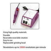 Mercedes 2000 Professional Nail Drill Machine 20 000 RPM Kit Purple Electric Nail Drills