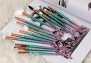 Mermaid Shape Makeup Brush Set Fish Tail Makeup Accessories