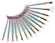 Mermaid Shape Makeup Brush Set Fish Tail Makeup Accessories