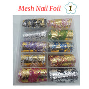 Mesh Nail Foil (10 rolls) - Available in 4 designs Mesh Nail Foil 1 Nail Art Tool