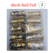 Mesh Nail Foil (10 rolls) - Available in 4 designs Mesh Nail Foil 2 Nail Art Tool