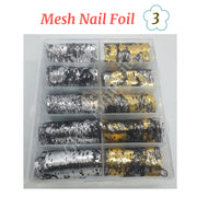 Mesh Nail Foil (10 rolls) - Available in 4 designs Mesh Nail Foil 3 Nail Art Tool