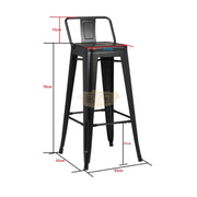 Metal Bar Stool | Black Industrial Bar Stool