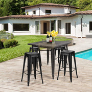 Metal Bar Stool | Black Industrial Bar Stool