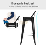 Metal Bar Stool | Black Industrial Bar Stool