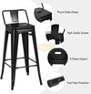 Metal Bar Stool | Black Industrial Bar Stool