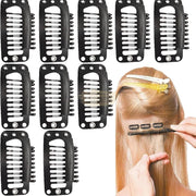 Metal Hair Clips 9-Teeth for Hair Extension | Black Hair Clips