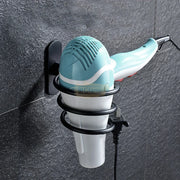 Metal Wall-Mounted Hair Dryer Holder | Black (Holder Only) Salon Furnishing