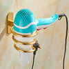 Metal Wall-Mounted Hair Dryer Holder | Gold (Holder Only) Salon Furnishing