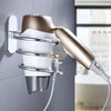 Metal Wall-Mounted Hair Dryer Holder | Silver (Holder Only) Salon Furnishing
