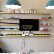 Metal Wall Shelves | Gold Wall Nail Polish Display