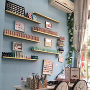 Metal Wall Shelves | Gold Wall Nail Polish Display