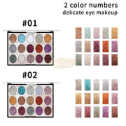 Miss Rose 15-Color Glitter Eyeshadow Palette 7001-080M01 Eyeshadow Palette