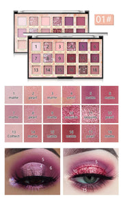 Miss Rose 18-Color Eyeshadow Palette Fashion 7001-437M1 Eyeshadow Palette