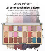 Miss Rose 24-Color Eyeshadow Palette 7001-025M6 Eyeshadow Palette