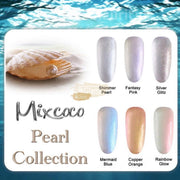 Mixcoco Soak-Off Gel Polish 15ml | Pearl Collection | Silver Glitz Gel Nail Polish