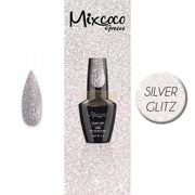 Mixcoco Soak-Off Gel Polish 15ml | Pearl Collection | Silver Glitz Gel Nail Polish