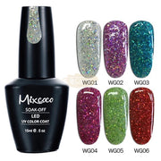 Mixcoco Soak-Off Gel Polish 15ml - Shine Glitter WG Gel Nail Polish