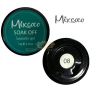Mixcoco Soak-Off Gel Polish - Sweater Embossed 3D 008 Cyan Blue Nail