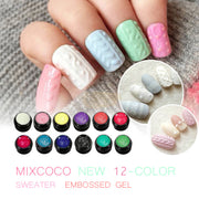 Mixcoco Soak-Off Gel Polish - Sweater Embossed 3D Nail