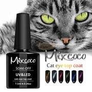 Mixcoco Soak-Off Uv Gel Nail Polish Cat Eye Top Coat Collection 15Ml