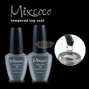 Mixcoco Soak-Off Uv No Wipe Tempered Top Coat For Gel Polish (High Shine) 15Ml Nail