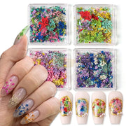 Dried Flower Nails Art Decoration Dried Flower Nail Decoration
