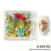 Dried Flower Nails Art Decoration Dried Flower Nail Decoration