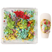 Dried Flower Nails Art Decoration Dried Flower Nail Decoration