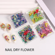 Dried Flower Nails Art Decoration Dried Flower Nail Decoration