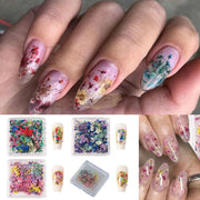 Dried Flower Nails Art Decoration Dried Flower Nail Decoration