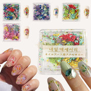 Dried Flower Nails Art Decoration Dried Flower Nail Decoration