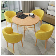 Modern Accent Linen Lounge Chair | Red Chair