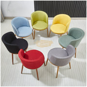 Modern Accent Linen Lounge Chair | Red Chair