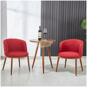 Modern Accent Linen Lounge Chair | Red Chair