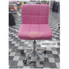 Modern Adjustable Height Bar Stool on Wheels | Pink Bar Stool
