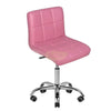 Modern Adjustable Height Bar Stool on Wheels | Pink Bar Stool