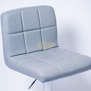 Modern Adjustable Height Bar Stool with Footrest | Grey Bar Stool