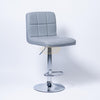 Modern Adjustable Height Bar Stool with Footrest | Grey Bar Stool