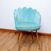 Modern Classic Luxury Comfortable Shell Velvet Accent Chair - Blue