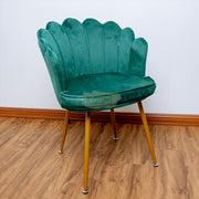 Modern Classic Luxury Comfortable Shell Velvet Accent Chair - Green Chair