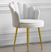 Modern Classic Luxury Comfortable Shell Velvet Accent Chair - Grey Chair