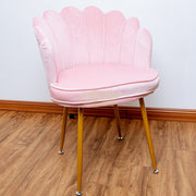 Modern Classic Luxury Comfortable Shell Velvet Accent Chair - Pink Chair