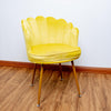Modern Classic Luxury Comfortable Shell Velvet Accent Chair - Yellow
